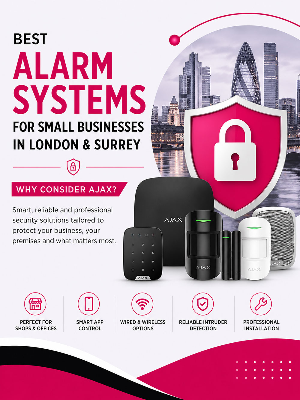 Best Alarm Systems for Small Businesses in London & Surrey: Why Consider Ajax?